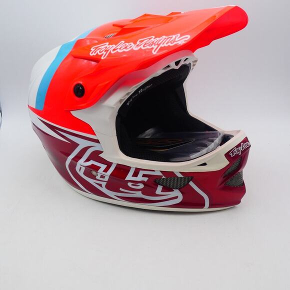 NEW Troy Lee Designs MEDIUM D3 FiberliteHelmet Slant RED NO BOX